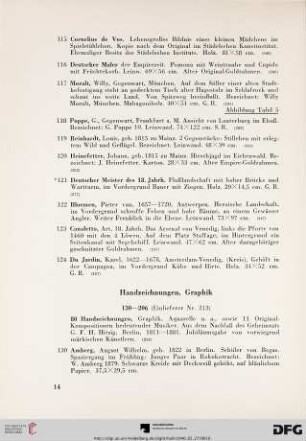 Handzeichnungen, Graphik (Nr. 130-219)
