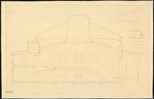 Konzerthaus, Beuthen Umbau: Längsschnitt 1:50 (von Inv.Nr. 3637)