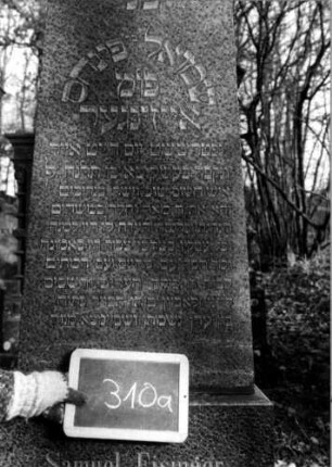 Grabstein 310 [Nir S. 184 Nr. 17.01]: Grabstein 310 (Detailaufnahme) [Nir S. 184 Nr. 17.01]