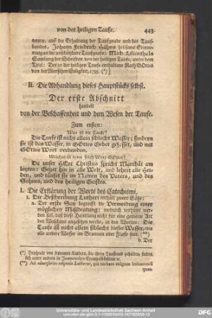 II. Die Abhandlung dieses Hauptstücks selbst.