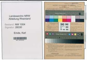 Entnazifizierung Karl Emde , geb. 04.10.1890 (Arbeiter)