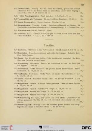 Textilien (Nr. 767-798)