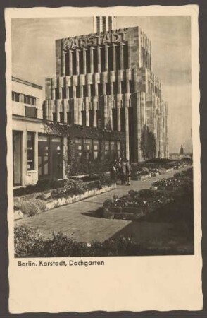 Ansichtskarte Turm im Karstadt-Dachgarten [1/2]