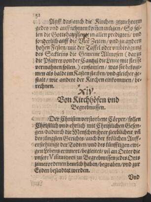 Von Kirchhöfen und Begrebnussen.