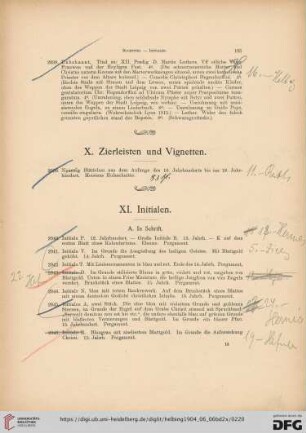 XI. Initialen (Nr. 2040-2064)