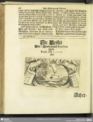 Die Epistel Am I. Sontag nach Epiphan lautet Rom. XII. 1.-7.