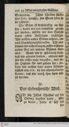 35. Das ehebrecherische Weib