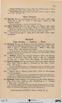 Kurland (Nr. 661-673)