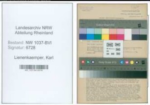 Entnazifizierung Karl Lienenkaemper , geb. 30.04.1893 (Fahrer)