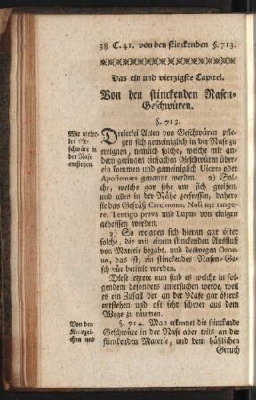 Das ein und vierzigste Capitel. Von den stinckenden Nasen-Geschwüren