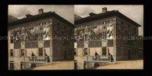 Mit Fresken bemaltes Haus in Cortina d Ampezzo