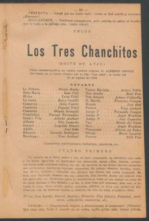 Los tres chanchitos : (Boite de lujo)
