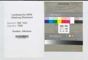 Entnazifizierung Nikolaus Ruetten , geb. 00.00.0000 (Postfacharbeiter)