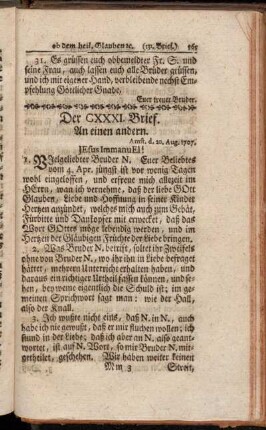 Der CXXXI. Brief. - Der CXXXVIII. Brief.