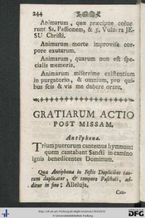Gratiarum Actio Post Missam.