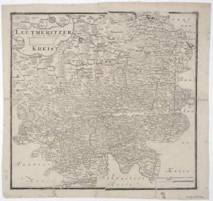 Karte vom Leitmeritzer Kreis, 1:220 000, Kupferstich, um 1800