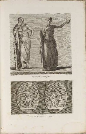 Illustrationen: Statues Antiques. Pierres Gravées Antiques.