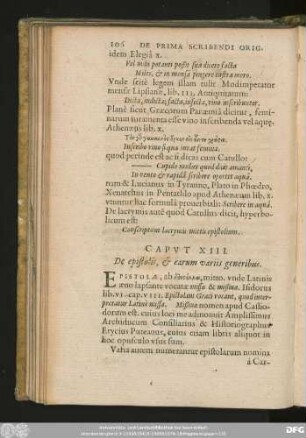 Caput XIII. De epistolis, & earum variis generibus.