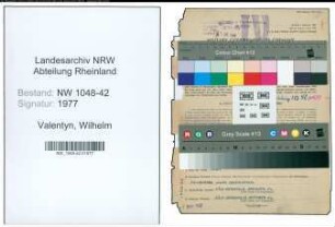 Entnazifizierung Wilhelm Van Den Valentyn , geb. 02.09.1908 (Kaufmaennischer Angestellter)