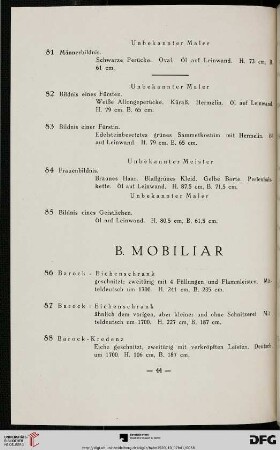B. Mobiliar (Nr. 86-148)