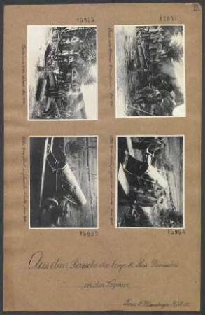 Feuer eines schweren Mörsers 21cm