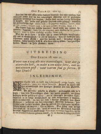 Uitbreiding Over Ezech. 18: vers 31.