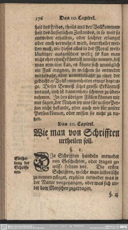 Das 10. Capitel. Wie man von Schrifften urtheilen soll