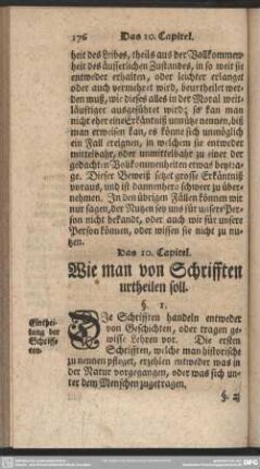 Das 10. Capitel. Wie man von Schrifften urtheilen soll