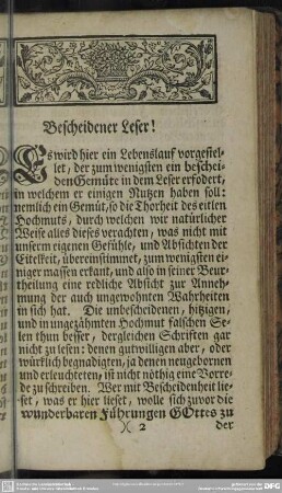 Bescheidener Leser!