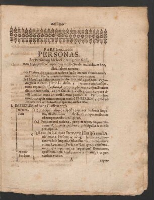 Pars I. exhibens Personas.