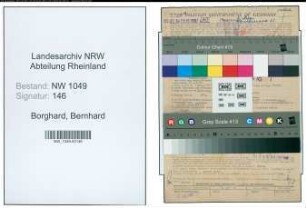 Entnazifizierung Bernhard Borghard , geb. 12.11.1885 (Tischler)