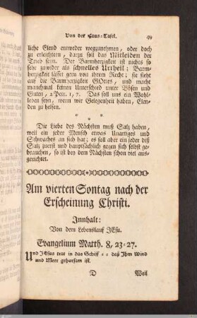 Am vierten Sonntag nach der Erscheinung Christi.