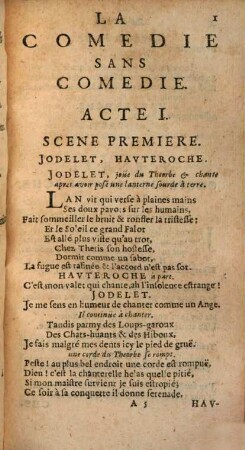 Le Theatre De Mr. Quinault, 1[,7]. La Comedie Sans Comedie