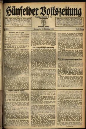 Ausgabe vom Montag, den 26. September 1921.