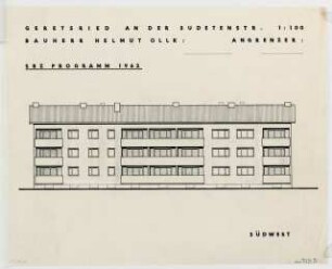 Wohnhäuser Sudetenstraße / Altvaterstraße, Geretsried: Ansicht 1:100