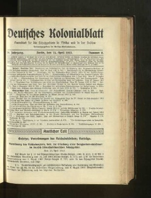 Nummer 8, 15. April 1913