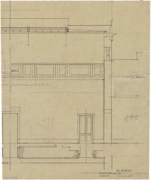 Döllgast, Hans; München; Alte Pinakothek, Wiederaufbau - Saal XII (Schnitte)