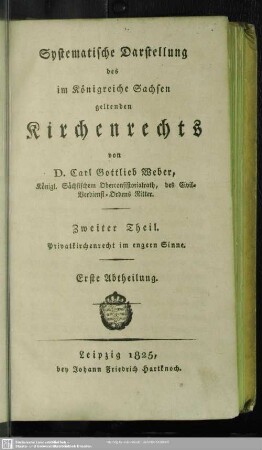 2,1: Privatkirchenrecht im engern Sinne : 1