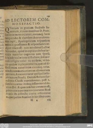 Ad Lectorem Commonefactio.