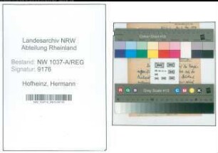Entnazifizierung Hermann Hofheinz , geb. 00.00.0000 ()