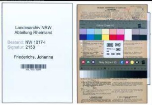 Entnazifizierung Johanna Friederichs , geb. 15.07.1884 ()