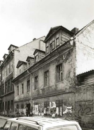 Dresden-Neustadt, Böhmische Straße 34. Wohnhaus (1851/1900). Straßenansicht