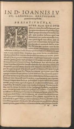 In D. Ioannis Iusti ... parenaeticas epistolas. Praefatiuncula.