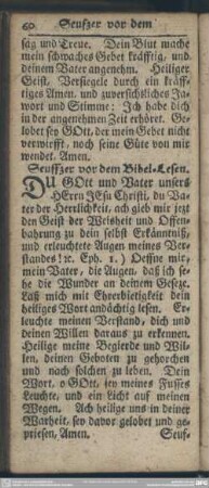Seuffzer vor dem Bibel-Lesen