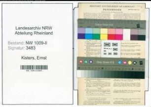 Entnazifizierung Ernst Kisters , geb. 04.08.1896 (Schuhfabrikant)