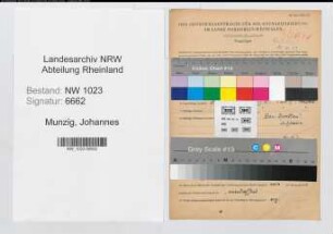 Entnazifizierung Johannes Munzig , geb. 08.04.1906 (Tankwart)