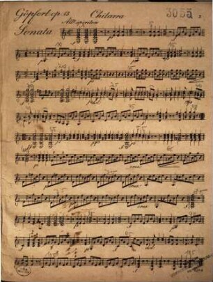 Sonate pour guitarre & basson ou alto : très-humblement dédiée à son Altesse Serenissime Louise Eleonore Duchesse regnante de Saxe-Meinungen ; Oeuvre 13