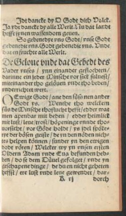 De Gelove unde dat Gebet des Vader unses ...