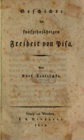 Geschichte der fünfzehnjährigen Freiheit von Pisa