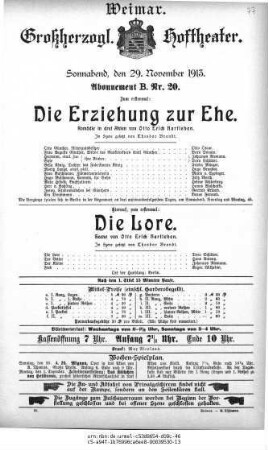 Die Erziehung zur Ehe